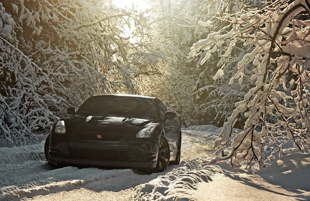 Nissan GTR r35 зима дрифт