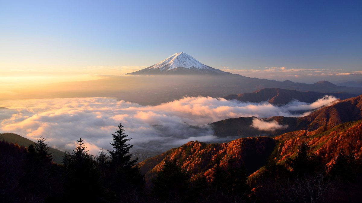 Гора Fuji Япония