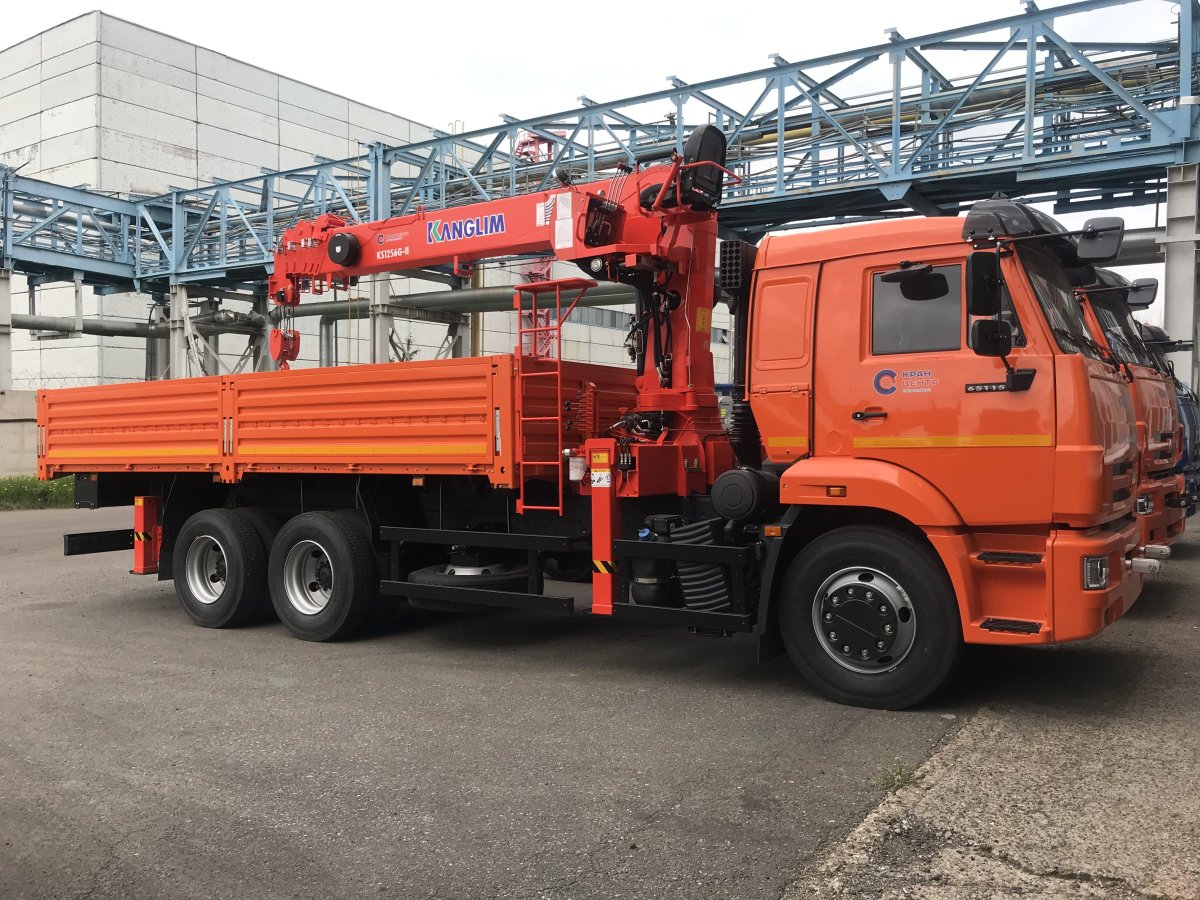 Бортовой КАМАЗ 65115 С КМУ Kanglim ks1256g II