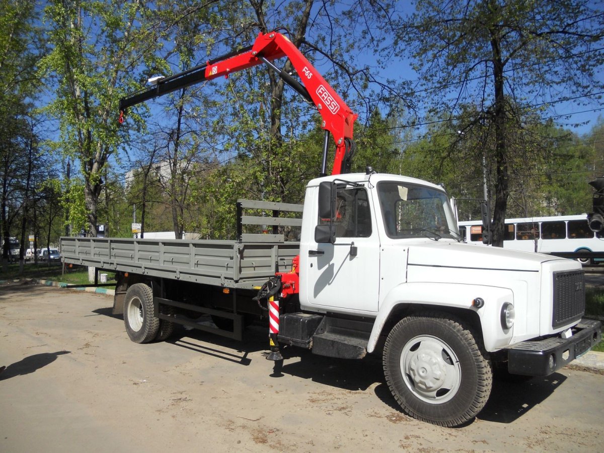 ГАЗ 3309 бортовой КМУ