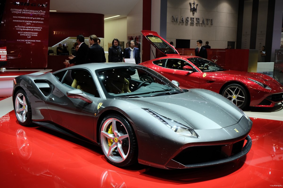 Ferrari 488 GTB 2015 суперкар черный