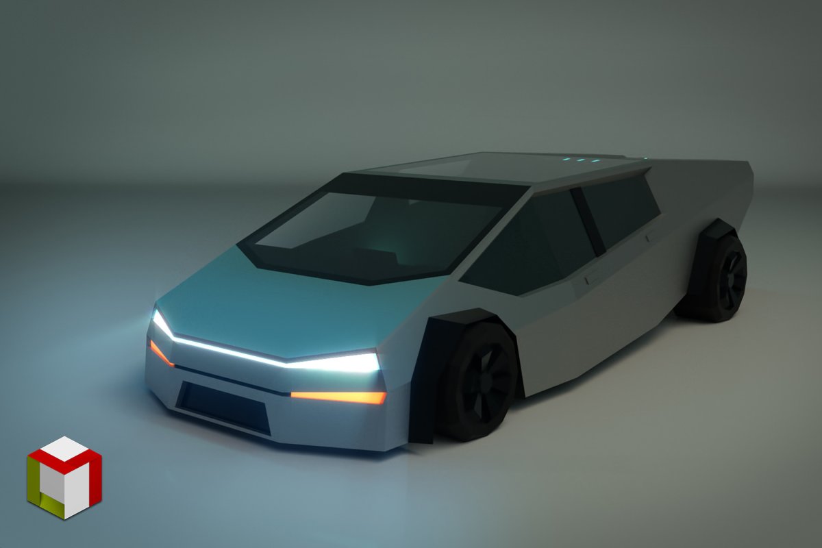 Cyberpunk машины Low Poly