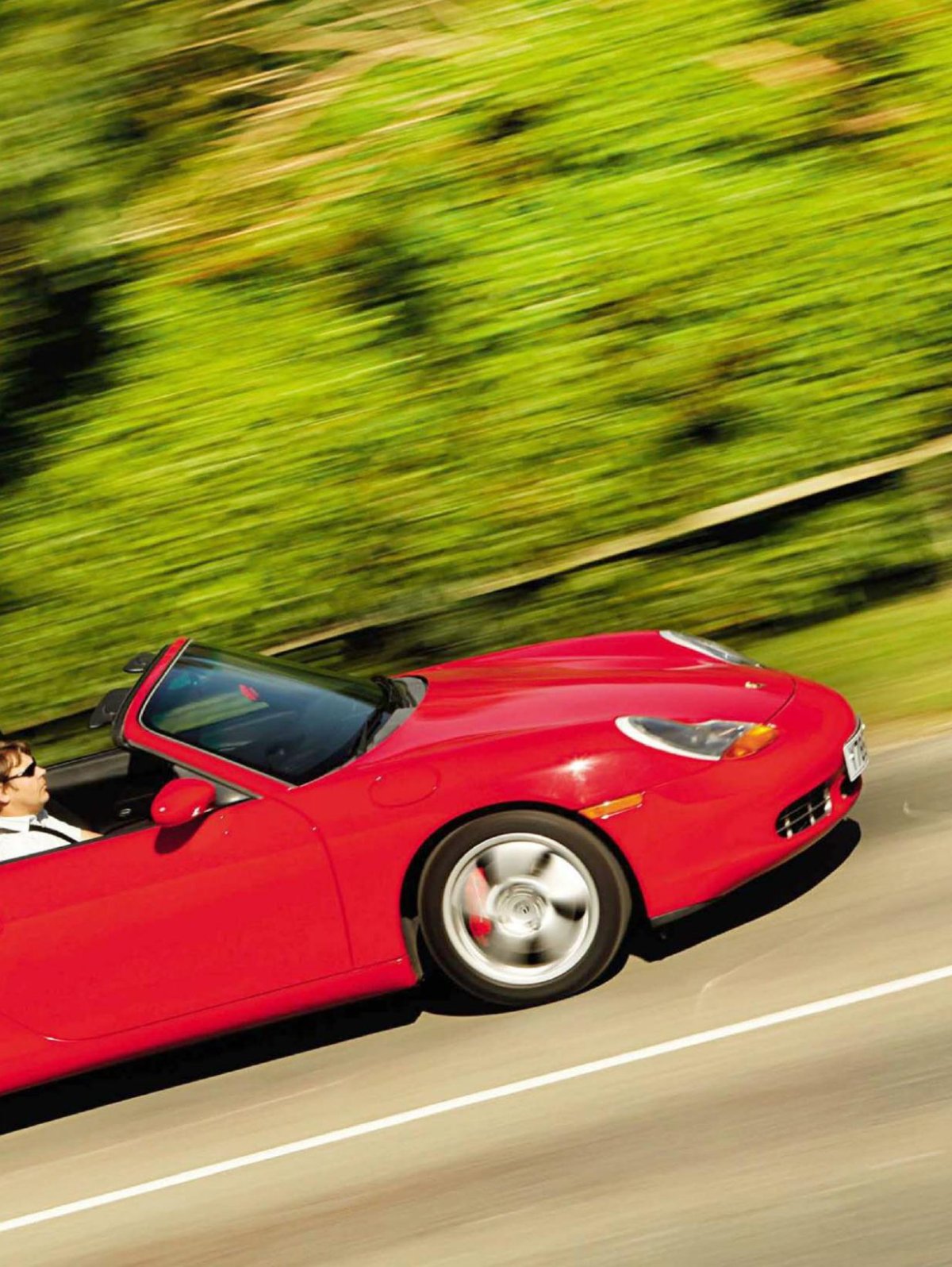 Porsche Boxster кабриолет красный