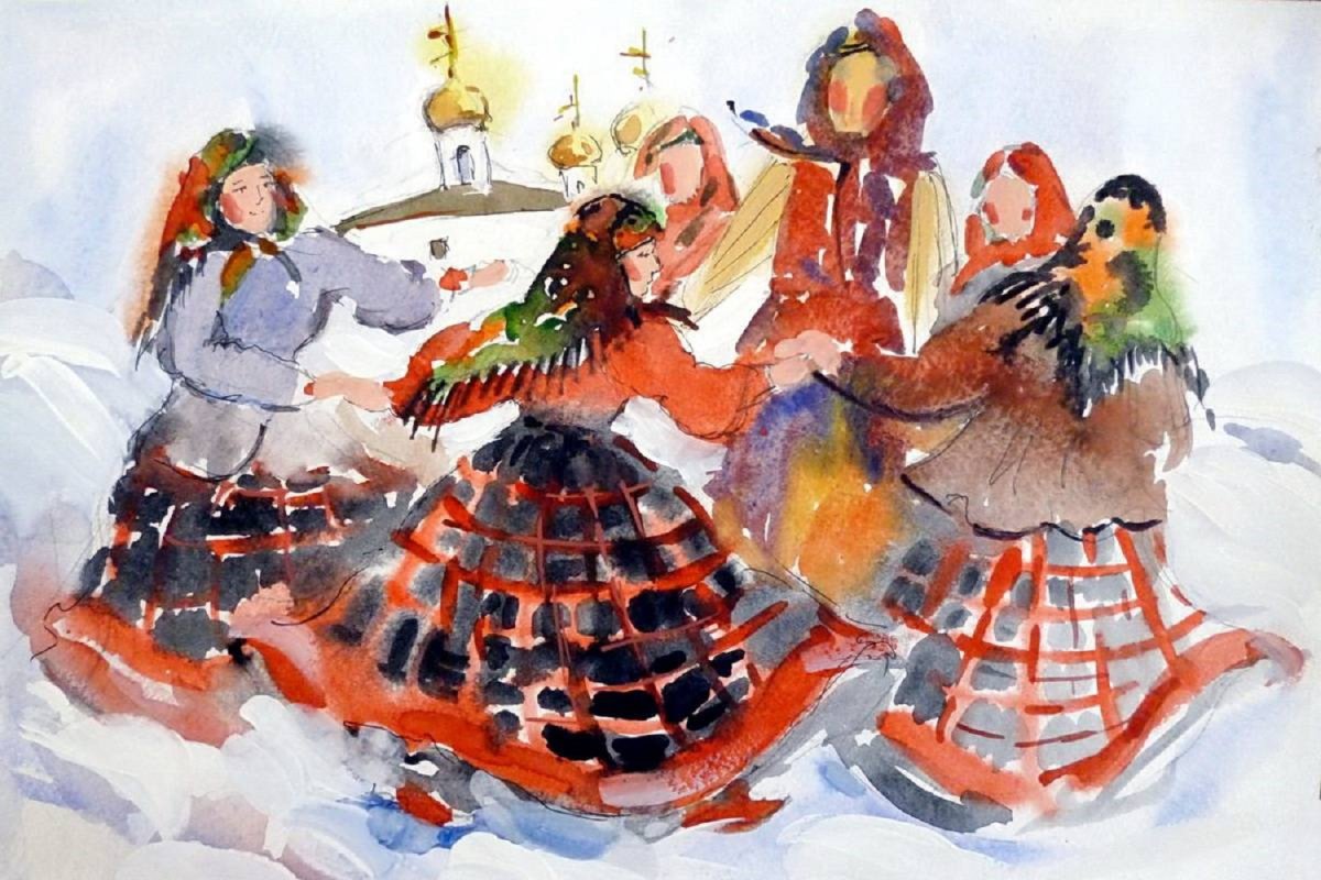 Анна Виноградова шествие масленичного поезда, 2006