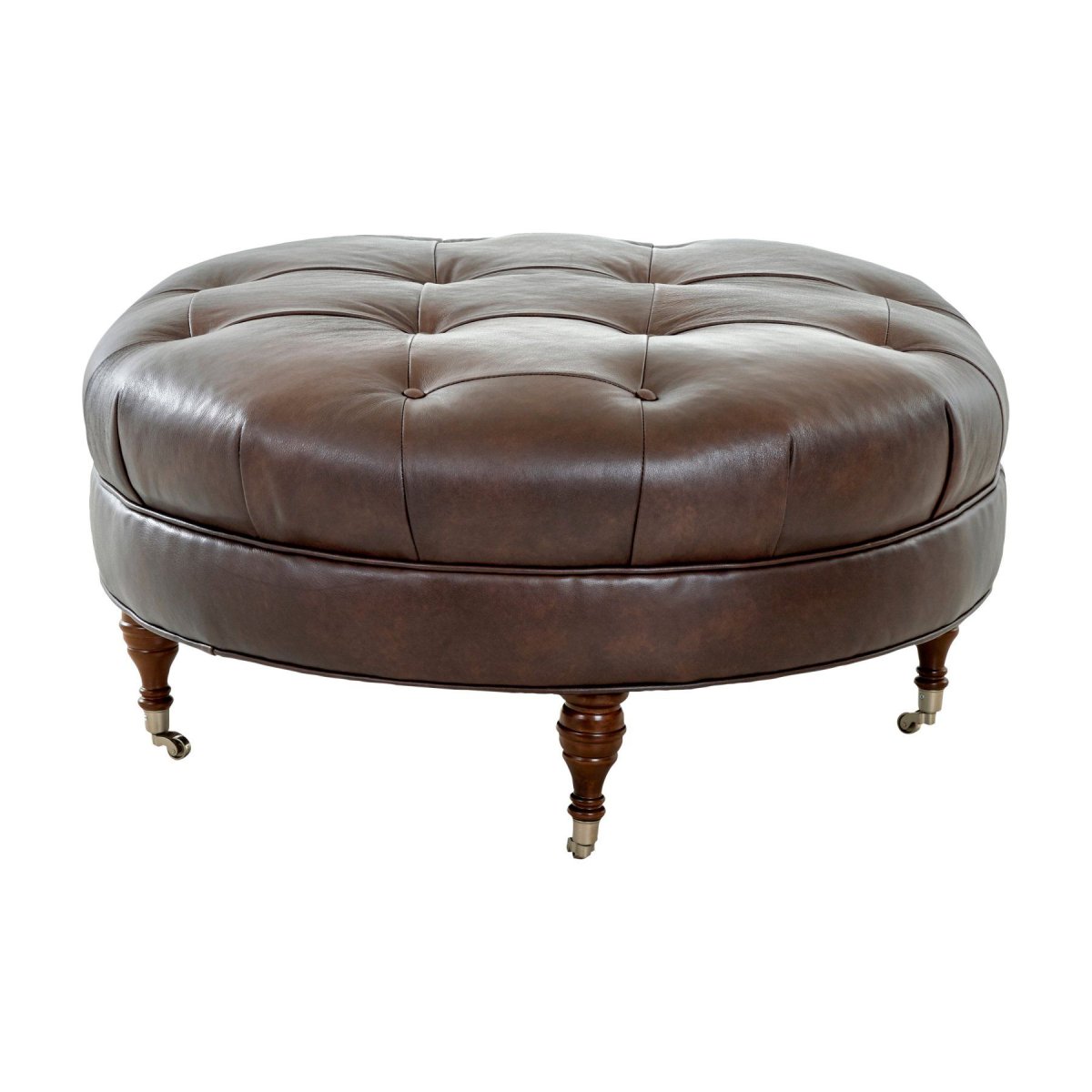 Axel Leather Ottoman