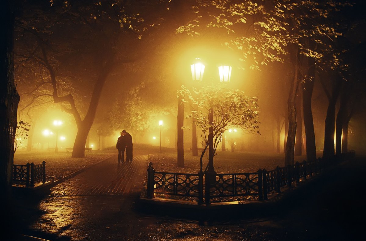 Осень парк вечер