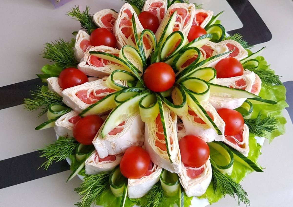 Украшение холодных закусок