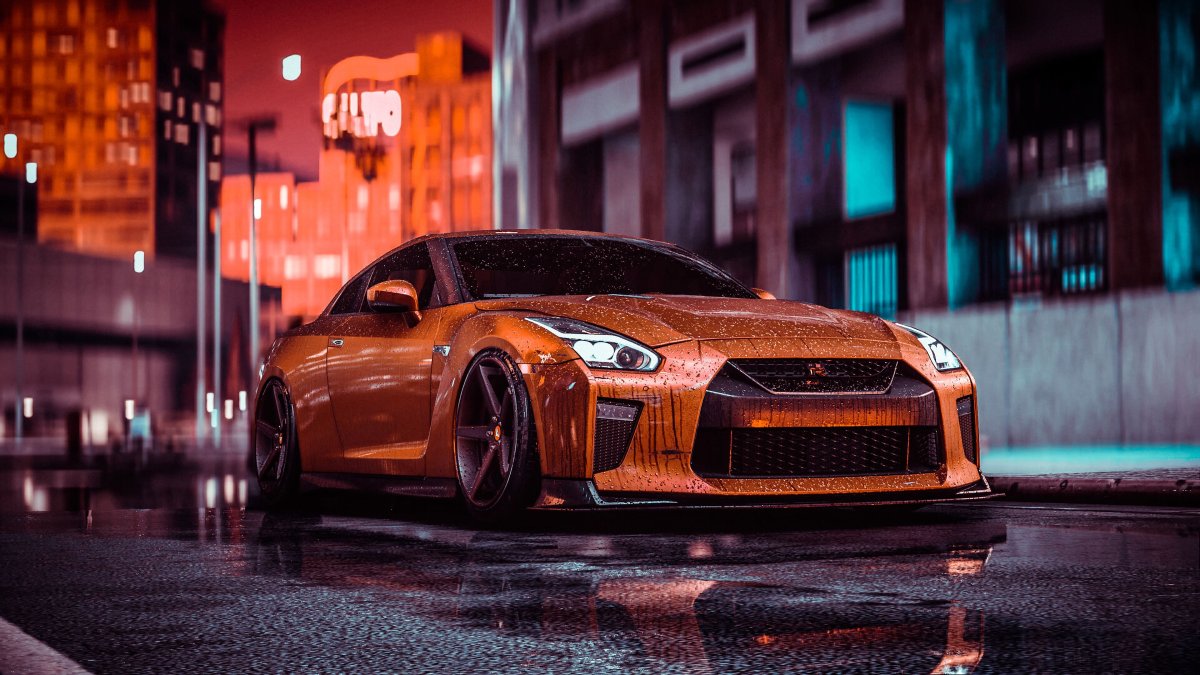 Nissan GTR r35 неон