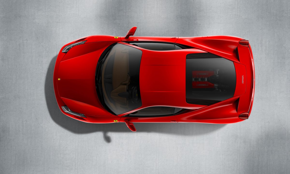 Ferrari 458 сверху