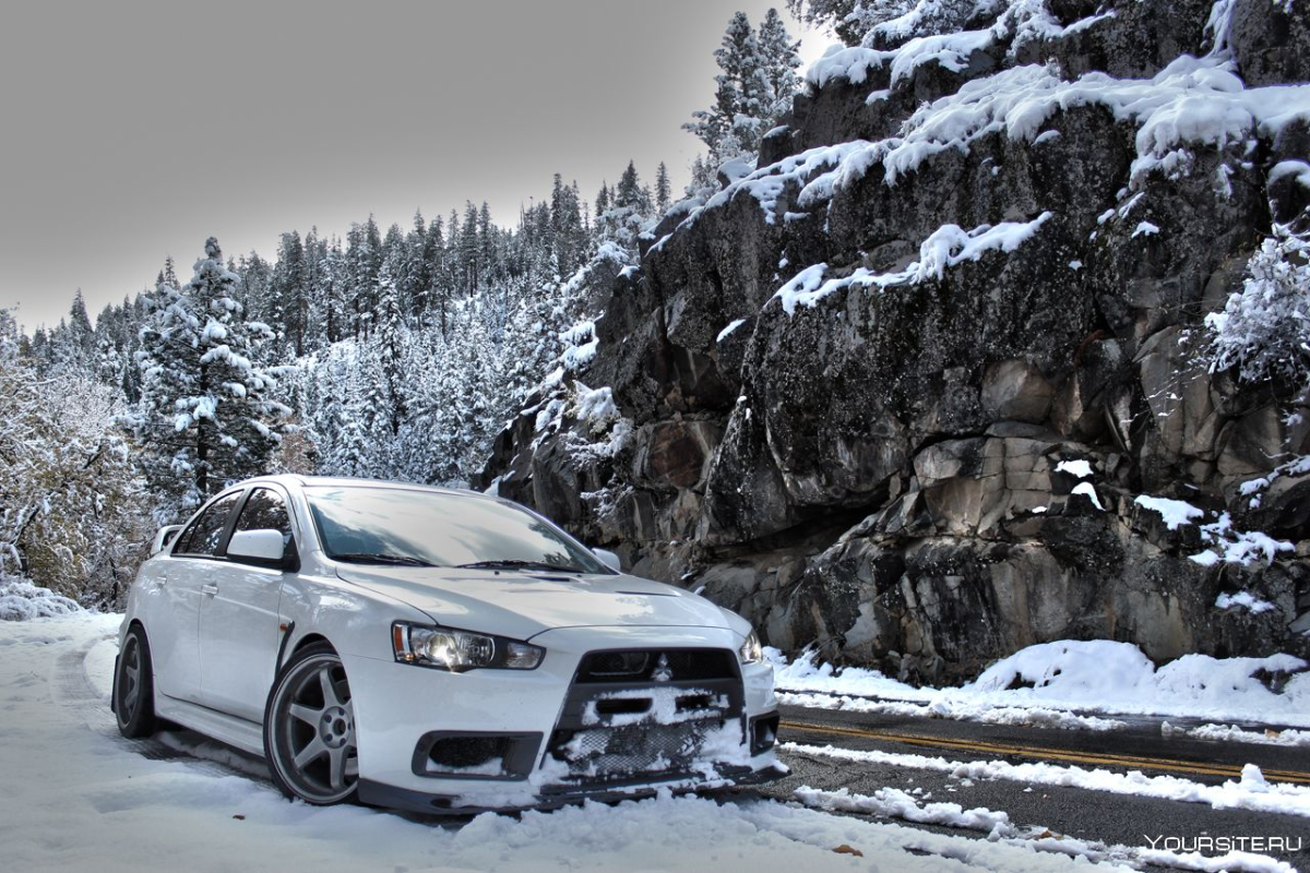 Mitsubishi Lancer 10 зимой