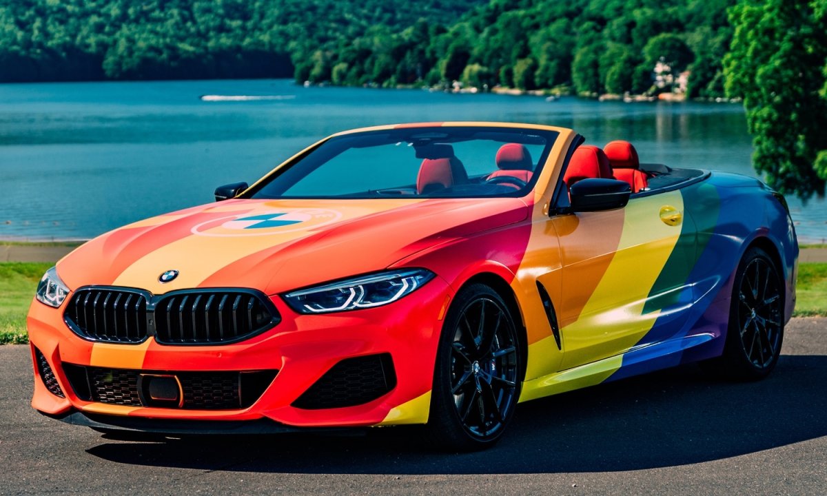 BMW m8 Convertible Yellow