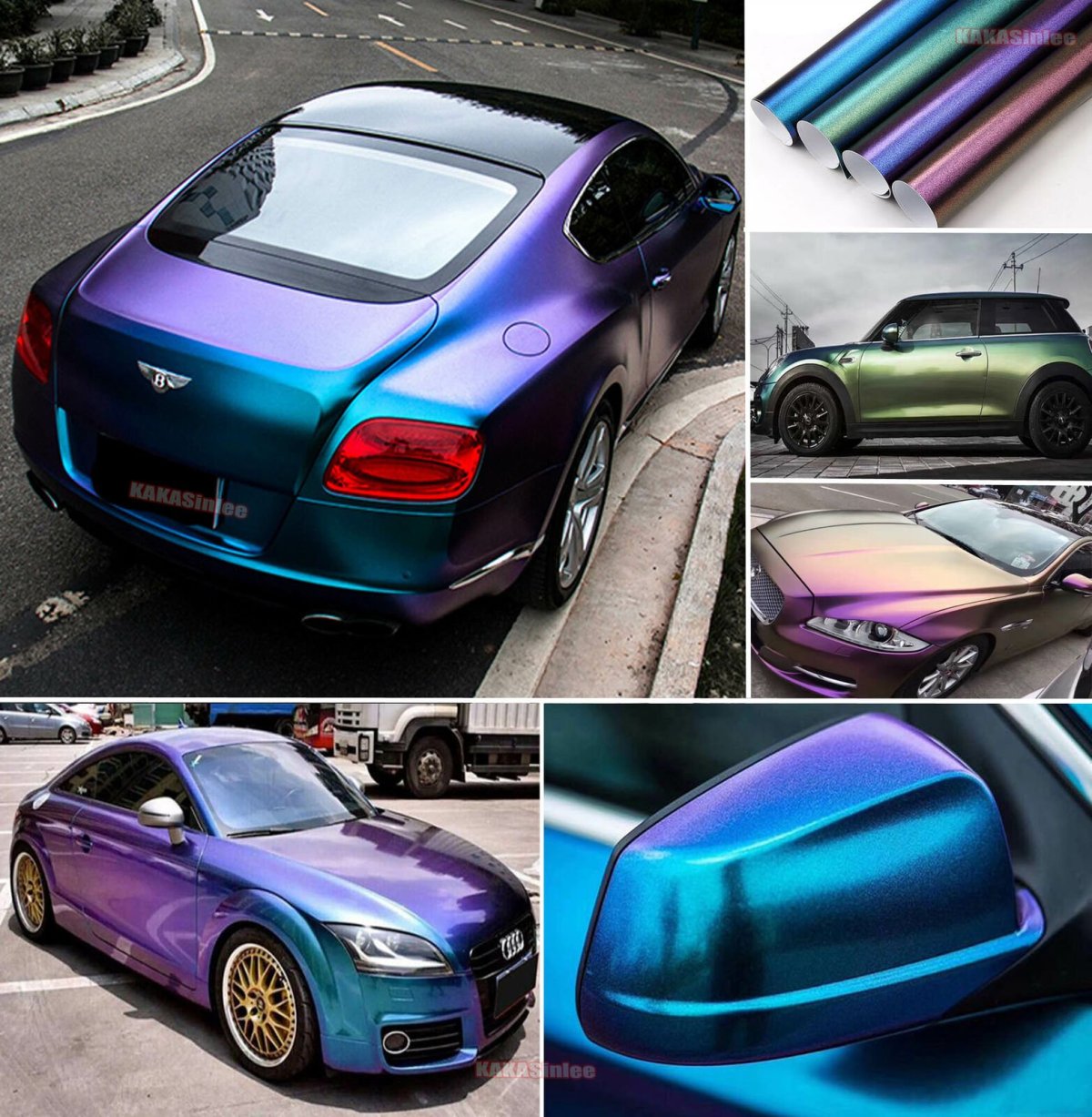 Glossy Chameleon Purple Blue car Pearl Metal Porsche 911