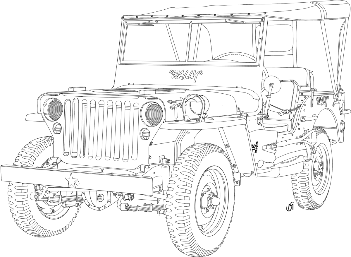 Jeep Willys габариты