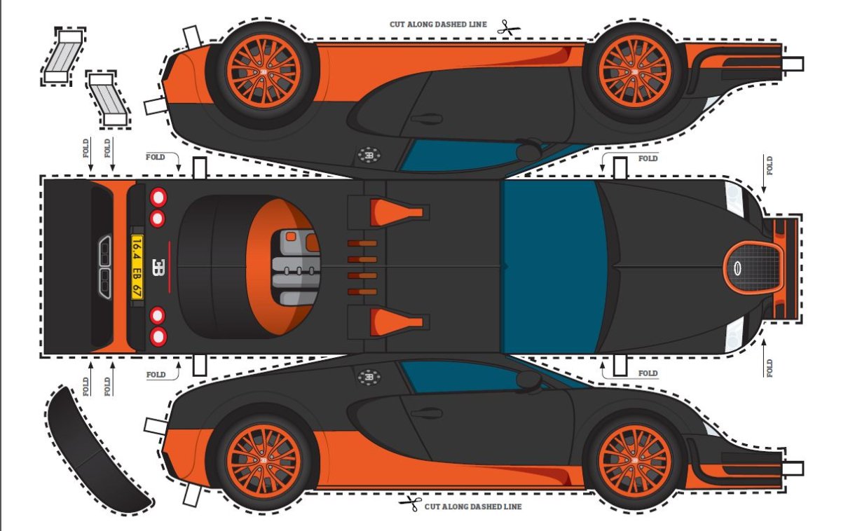Bugatti Veyron super Sport чертежи