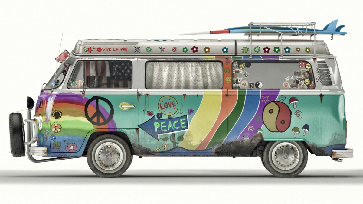 VW t2 хиппи