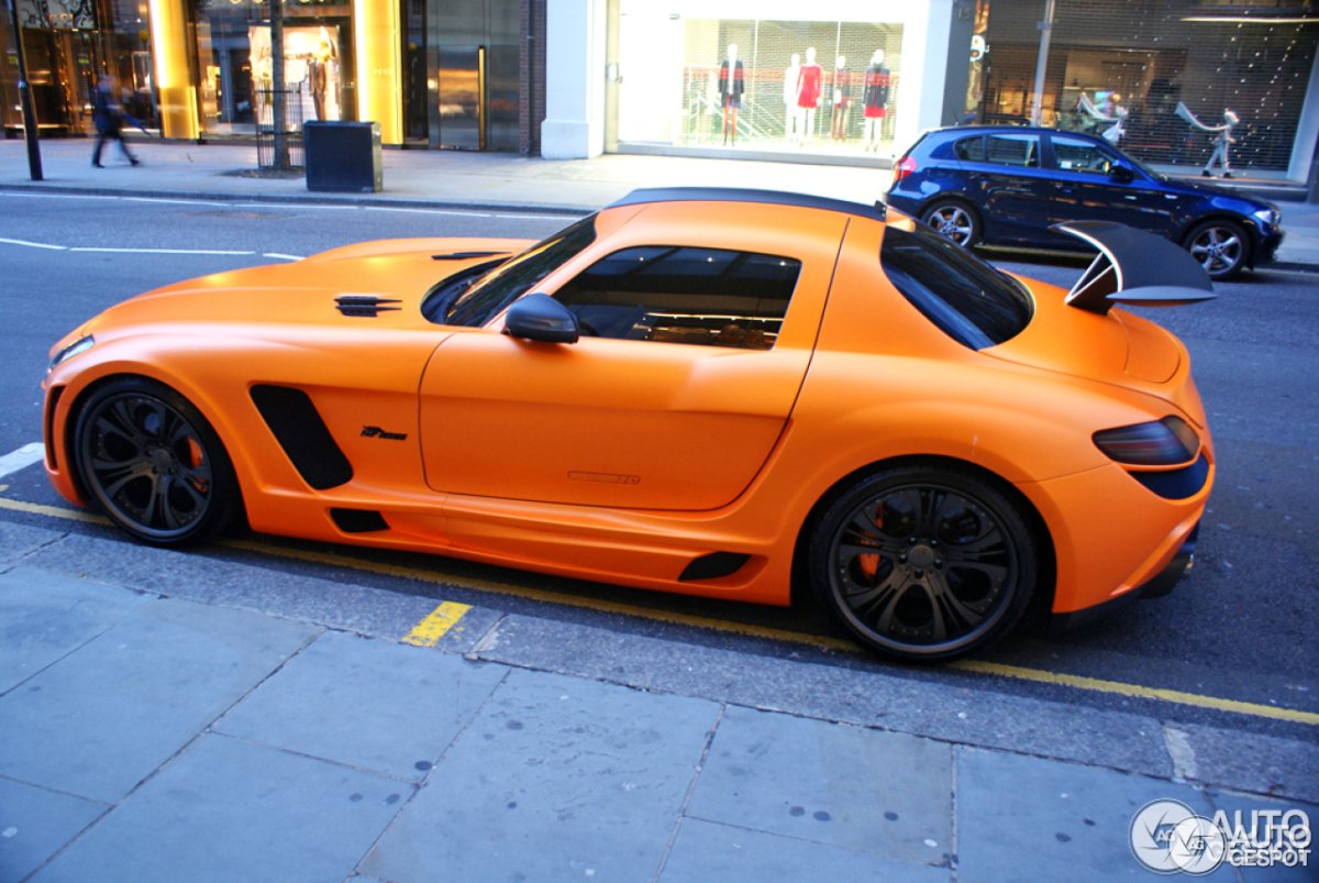 Orange Mercedes SLS