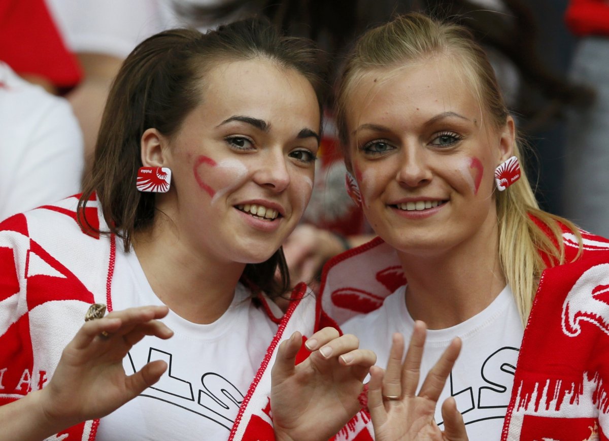 Болельщица сборной Польши на евро 2012