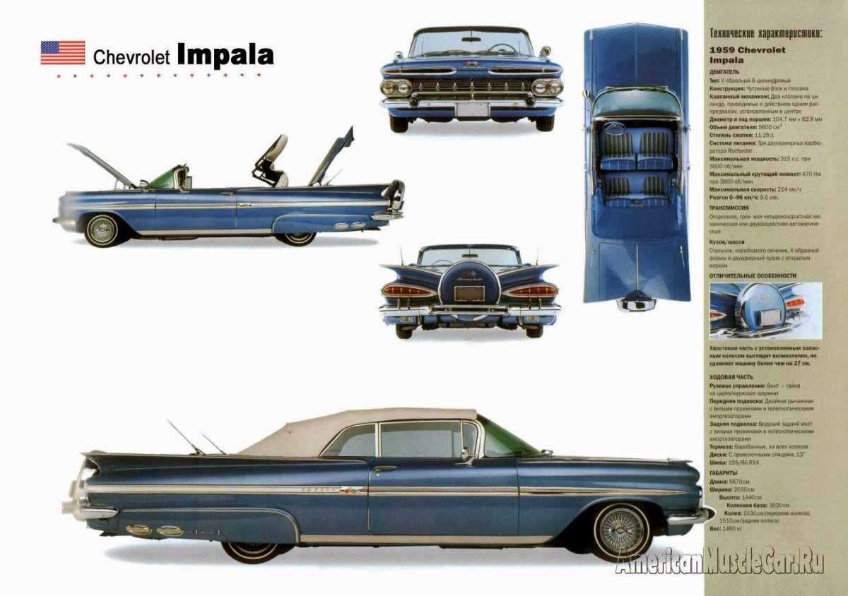 1959 Chevrolet Impala чертежи