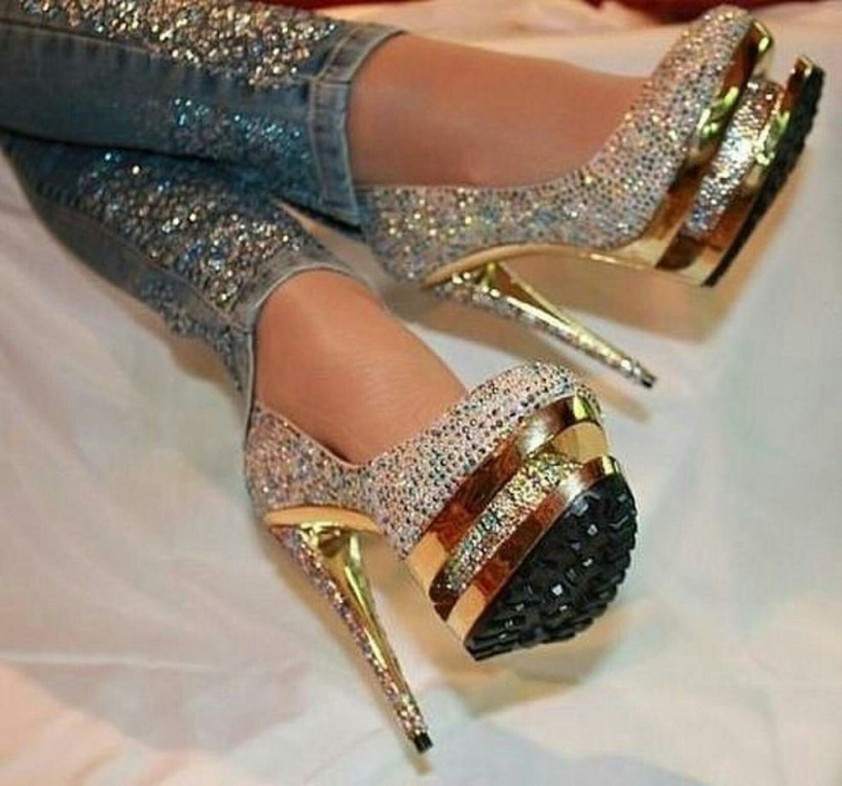 Туфли стразы Gianmarco Lorenzi