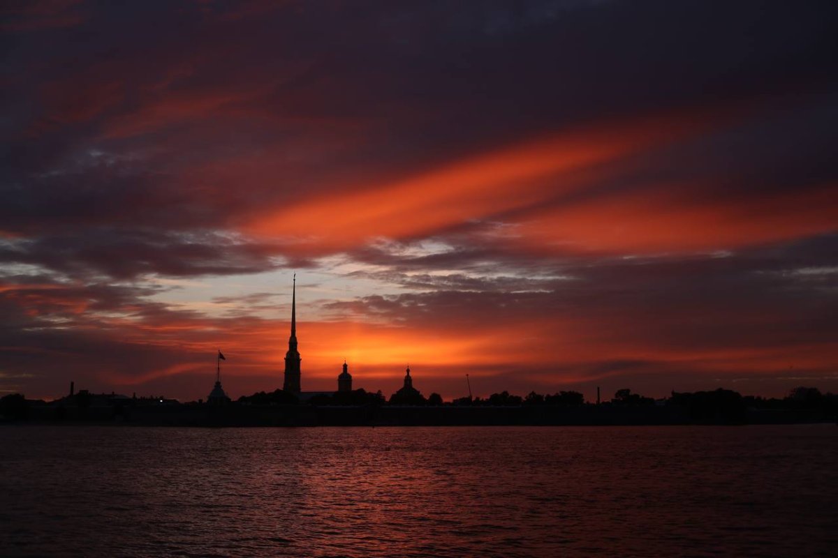 Северное сияние в Санкт-Петербурге