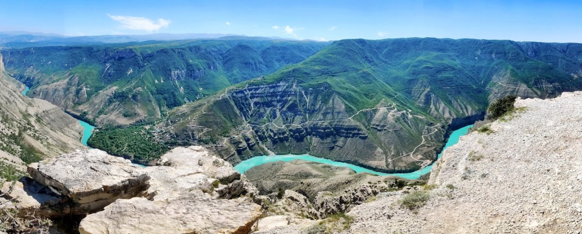Сулакский каньон водопад