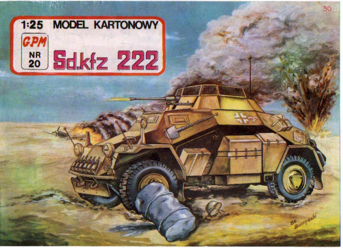 SD.KFZ.222 германский легкий бронеавтомобиль