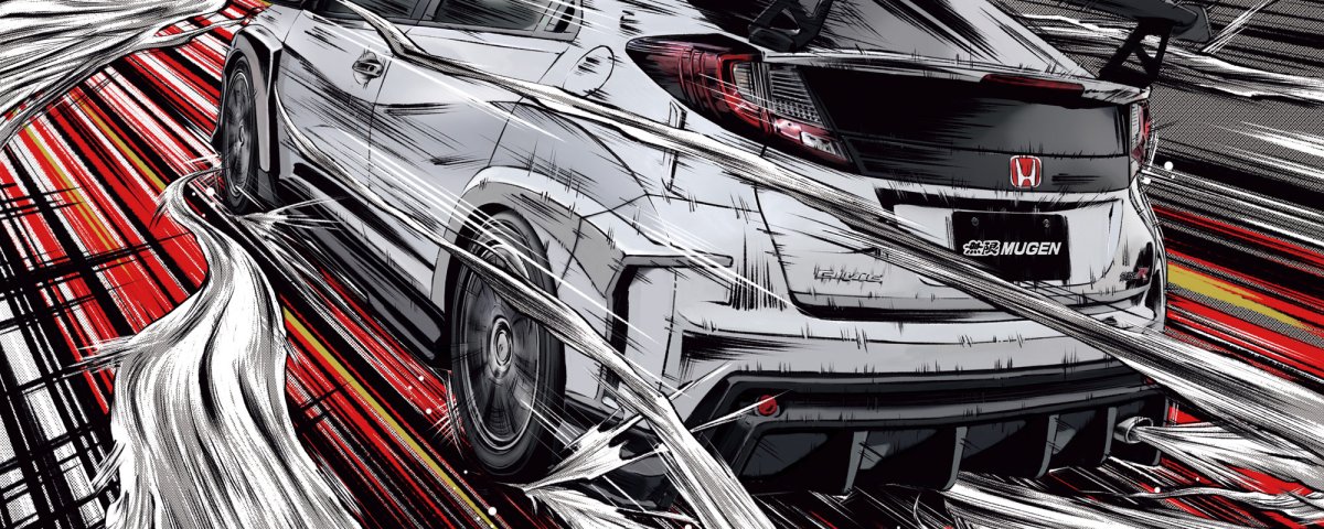 JDM киберпанк рисунок