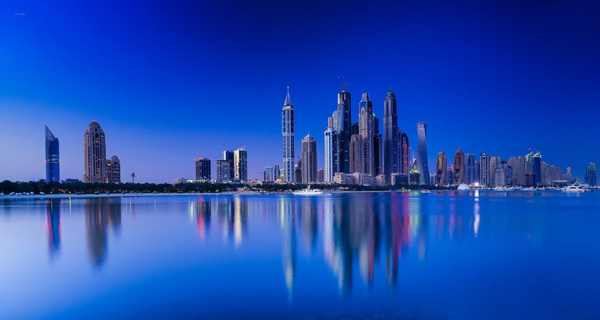 Dubai Night Skyline
