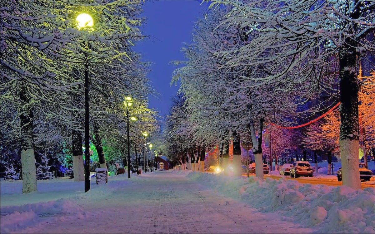 Зима красота город