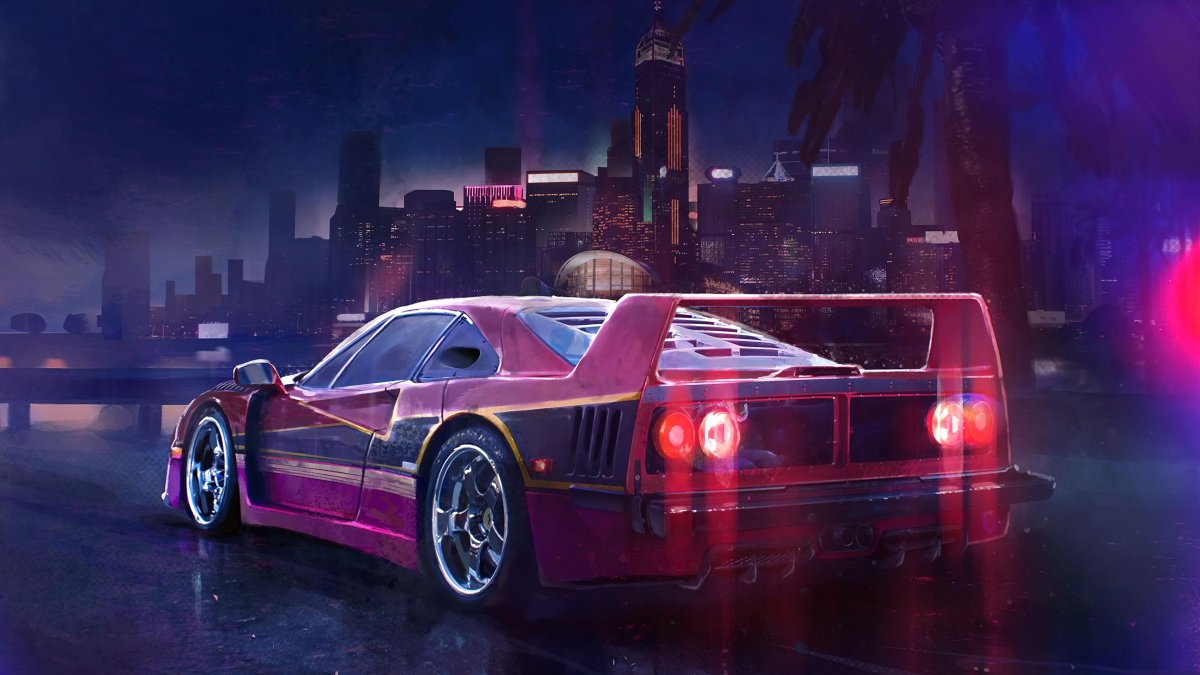 Ferrari f40 ретровейв