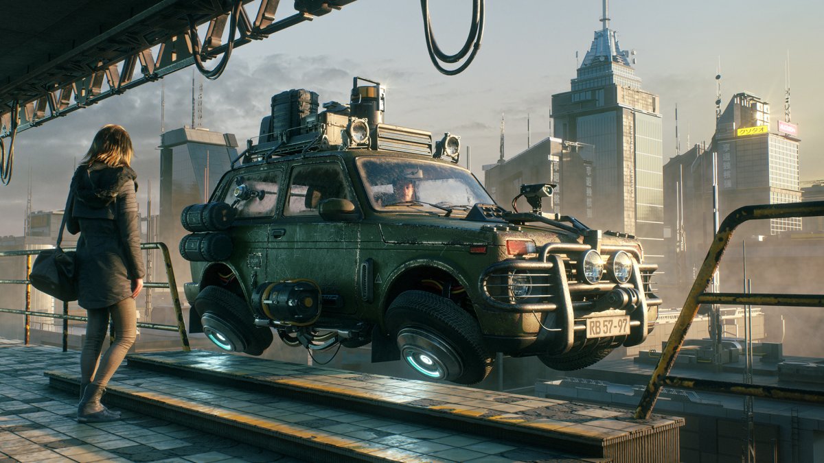 Cyberpunk car Wallpaper 1920x1080