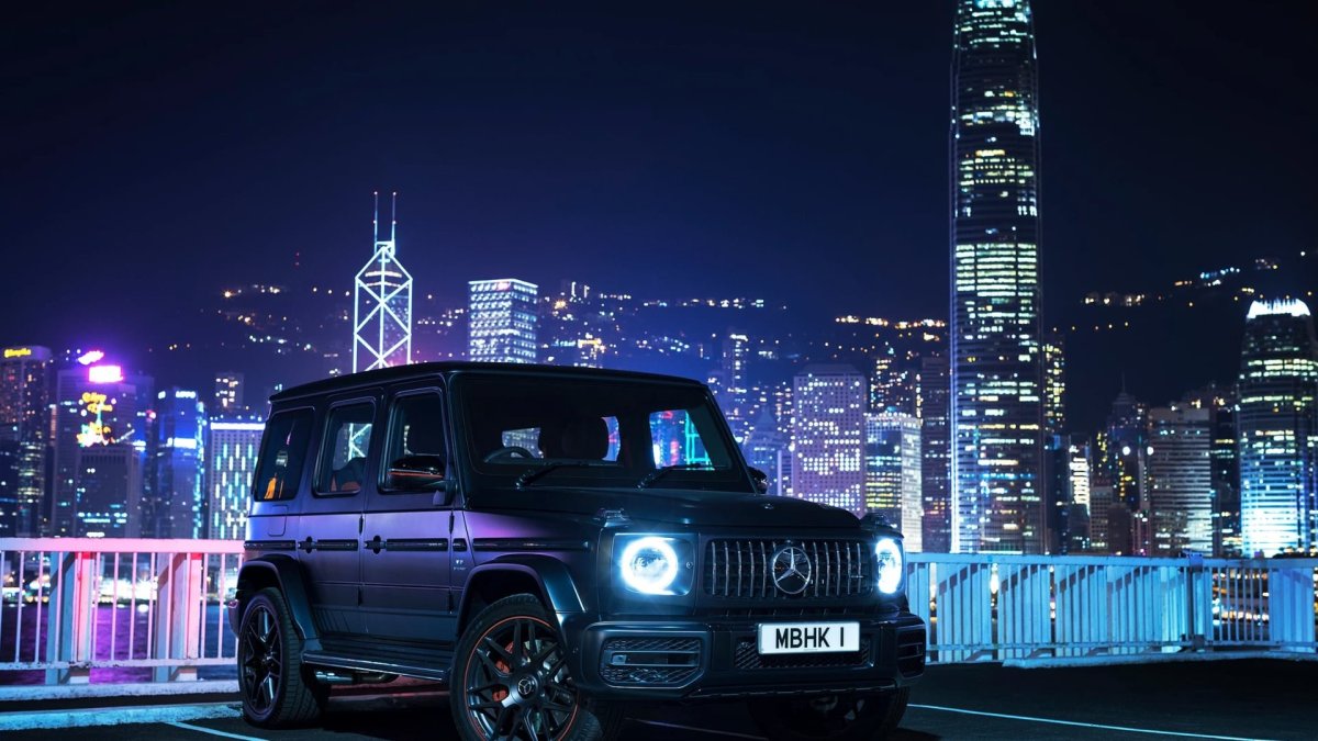 Mercedes g63 AMG ночью
