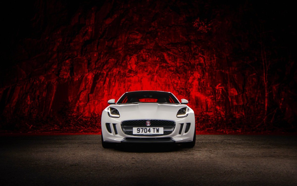 Jaguar f-Type White 4k