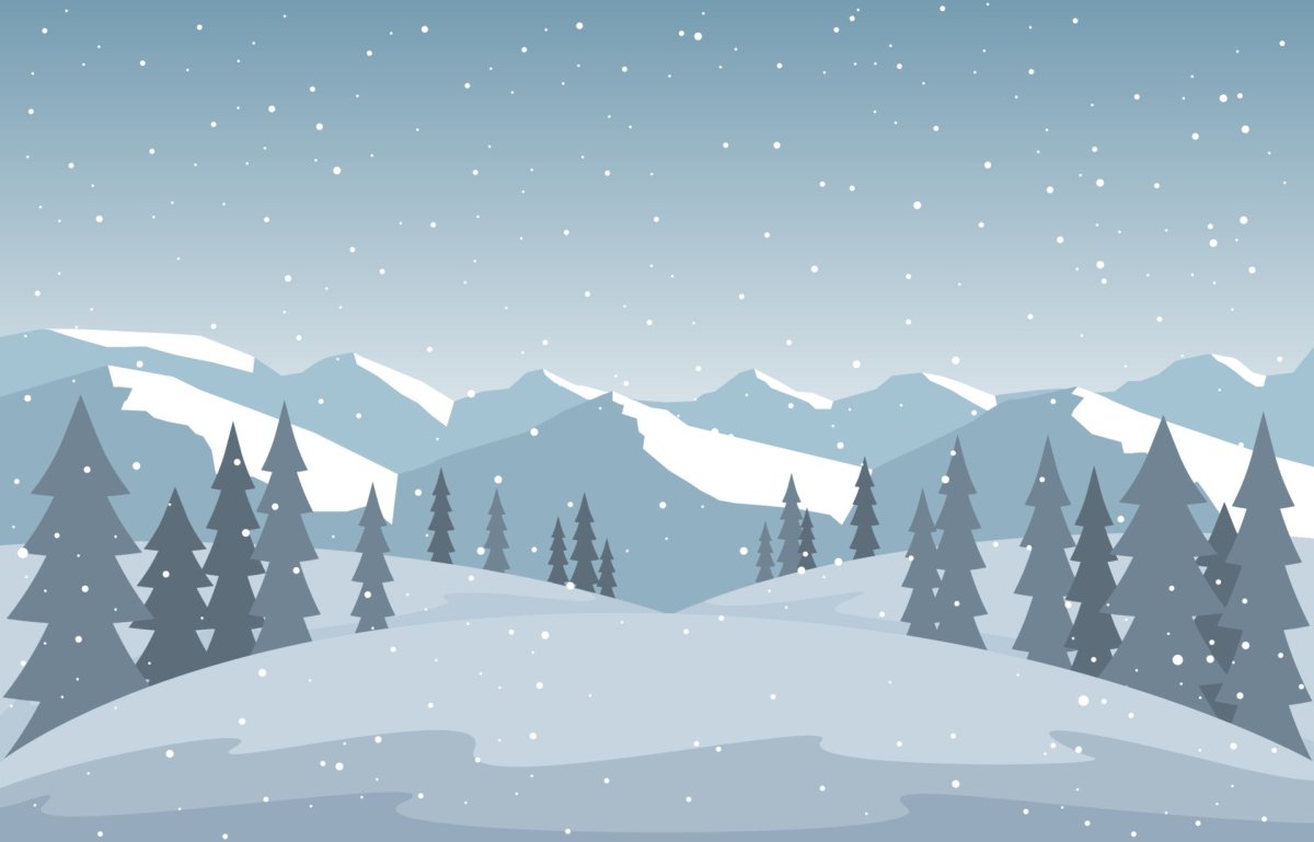 Design Template Snow Mountains