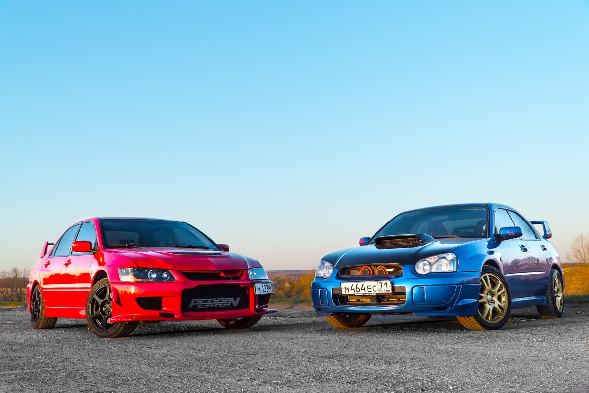 Subaru WRX STI И Mitsubishi Lancer Evolution 9