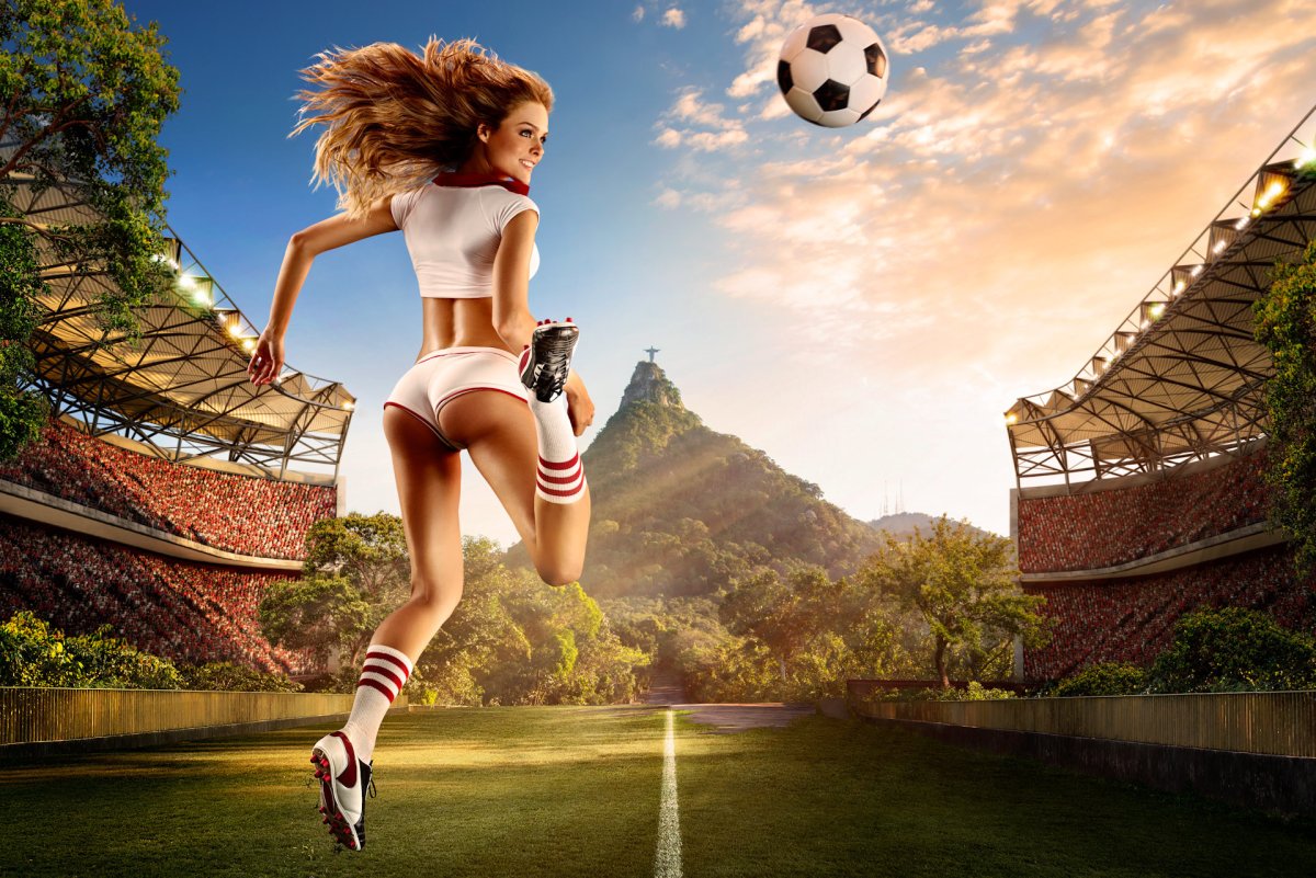 Спортивные девушки футбол