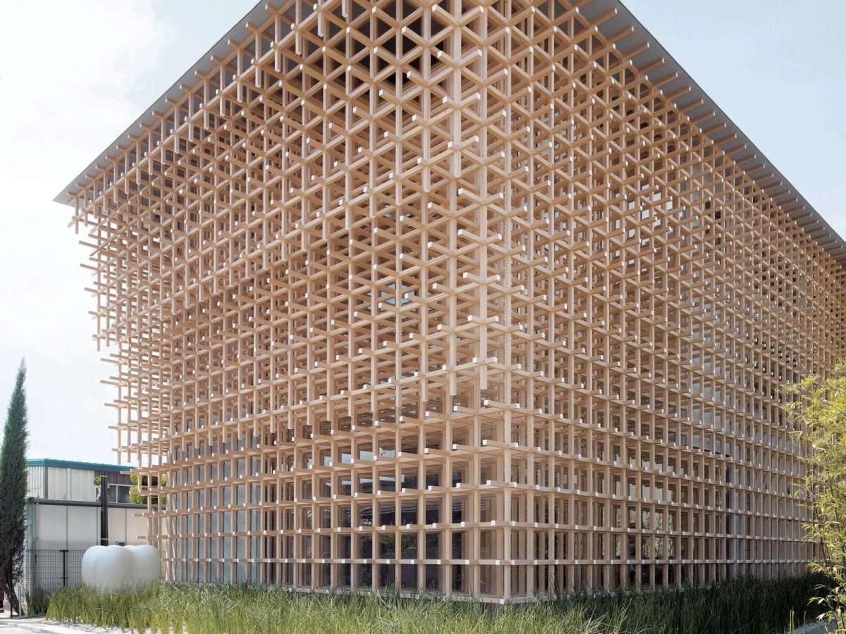 Музей GC Prostho Museum, Япония (архитектурное бюро Kengo Kuma & Associates)