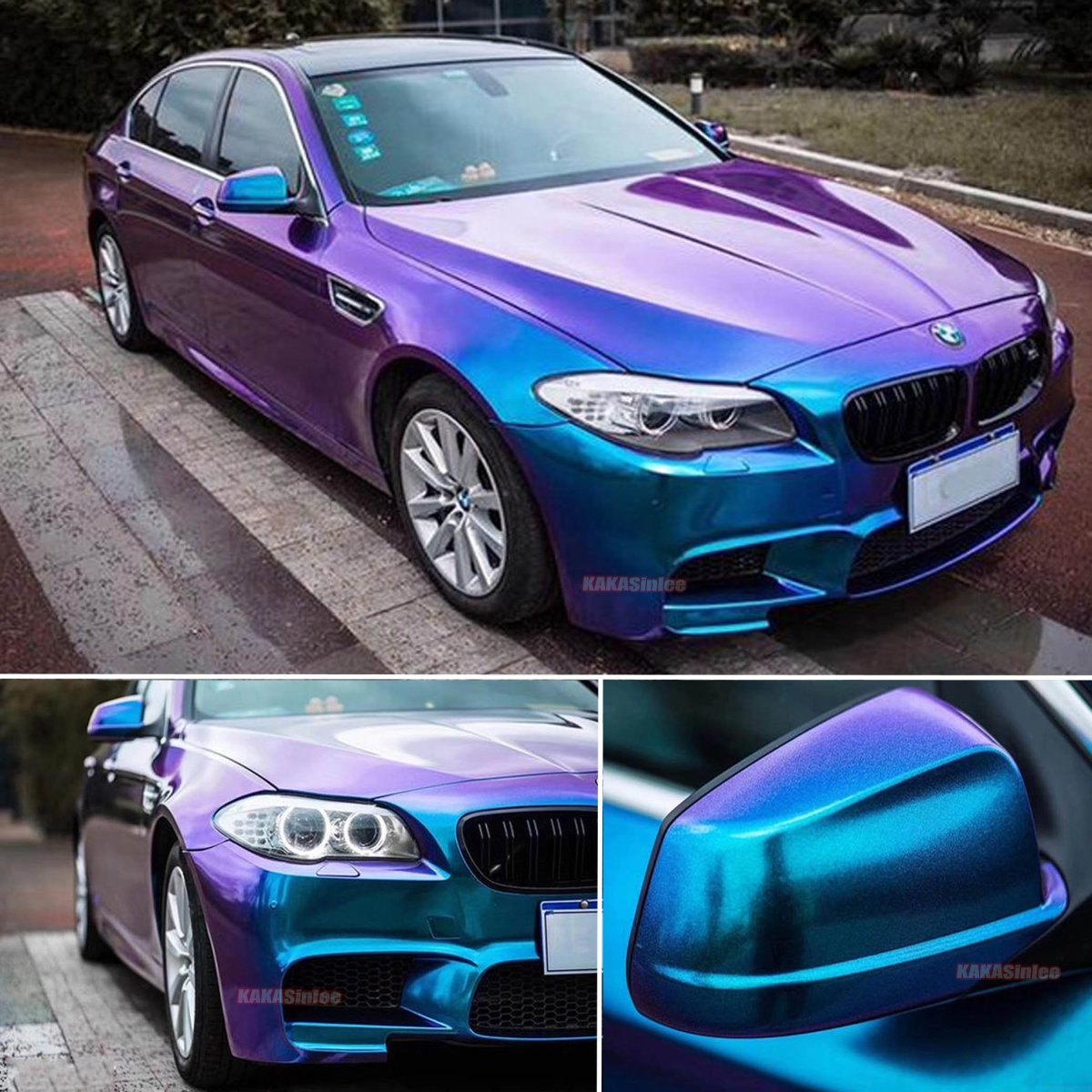 Glossy Chameleon Purple Blue car Pearl Metal