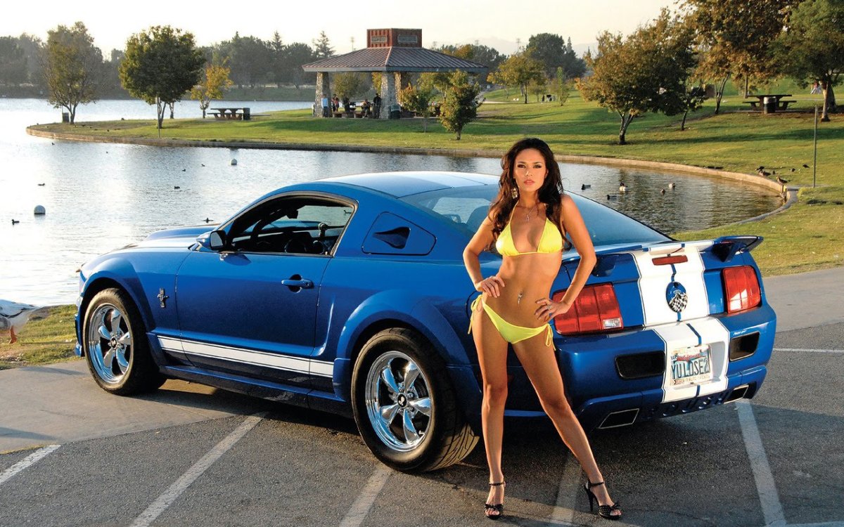 Форд Мустанг gt 500 девушка