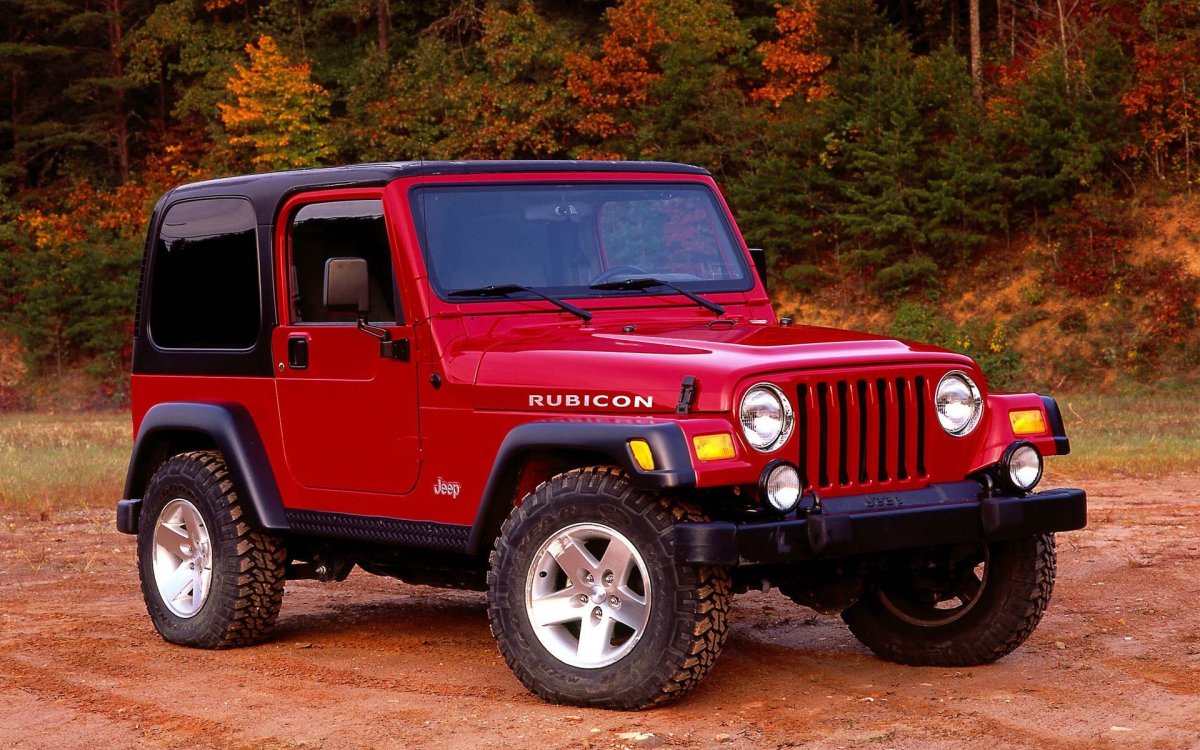 Jeep Wrangler Rubicon красный