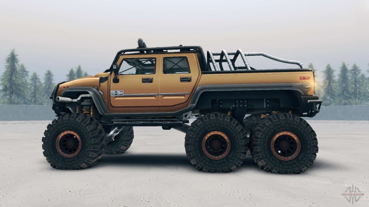 Hummer h2 шестиколесный