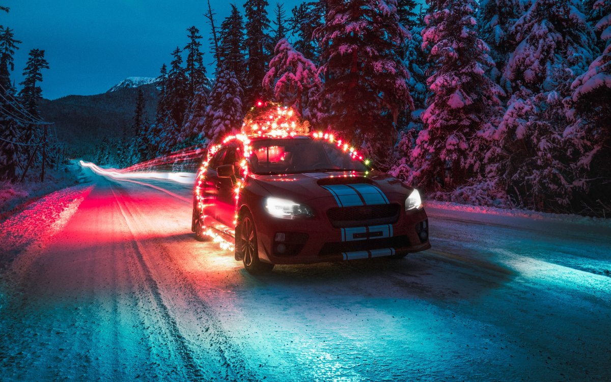 Авто зима ночь
