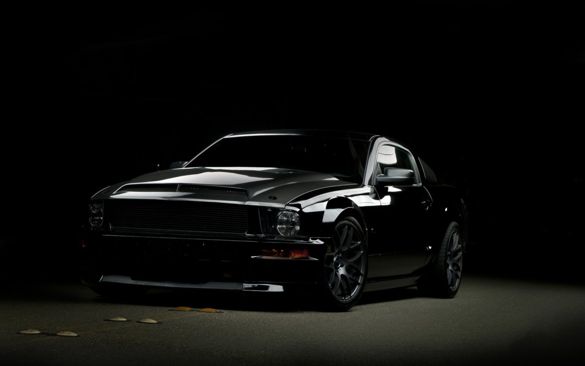 Ford Mustang Shelby чёрный HD