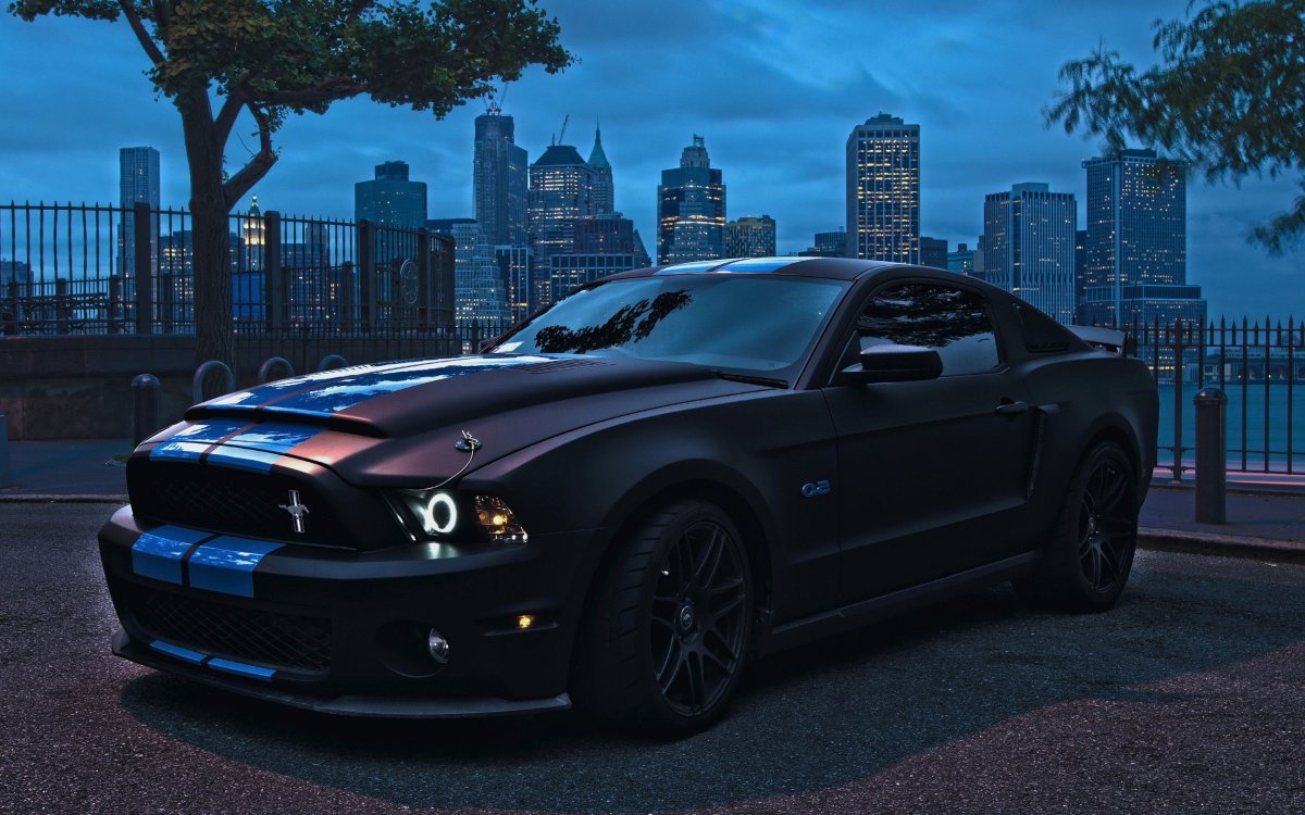 Форд Мустанг gt 500 черный