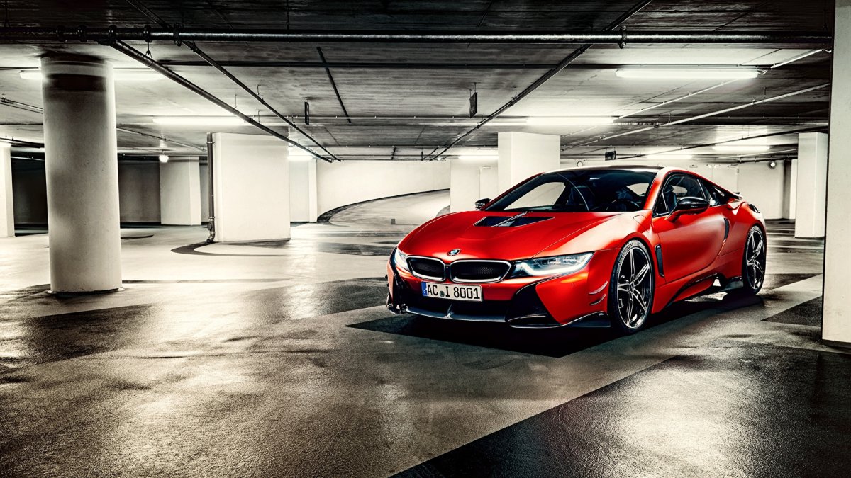 BMW i8 красная