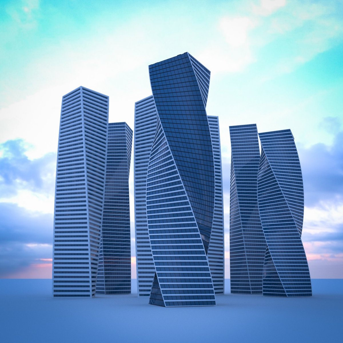 Небоскреб 3ds Max