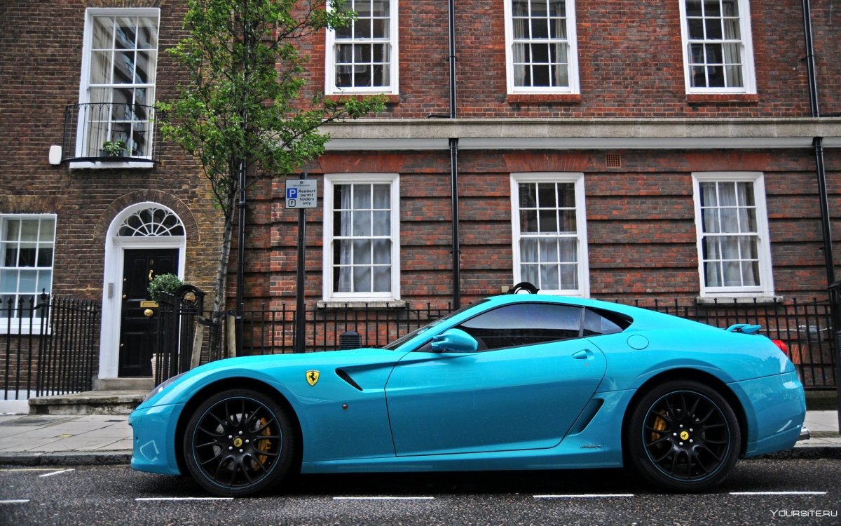 Ferrari 599 GTB Fiorano темно-синяя цвет