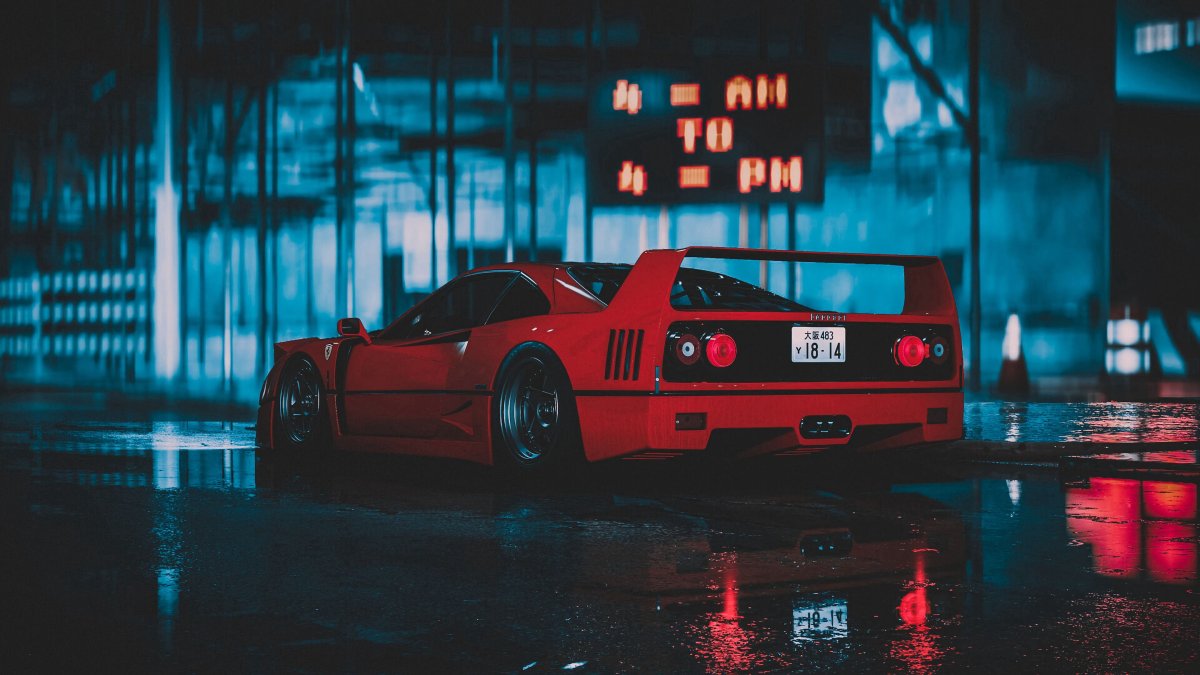Ferrari f40 на скорости
