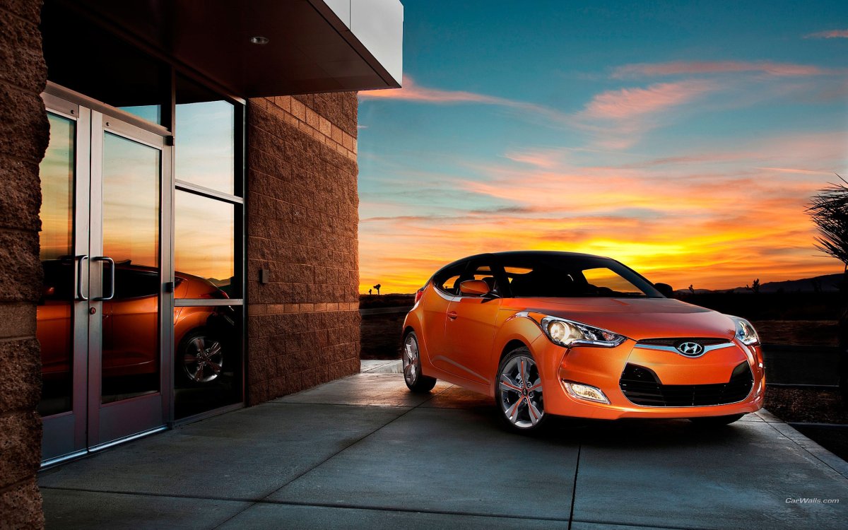 Hyundai Veloster 2012 оранжевый