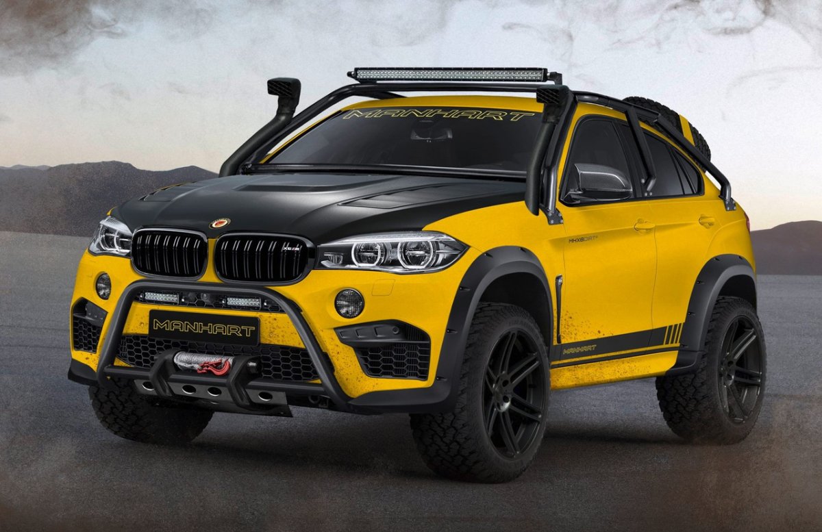 BMW x6 внедорожник желтый